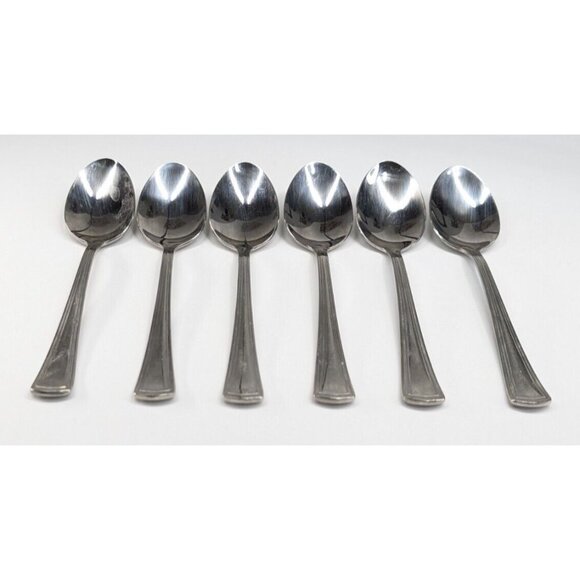 Reed & Barton "Walden" Set of 6 Teaspoons 6.25" Long 18/10 Stainless Steel - Picture 4 of 8